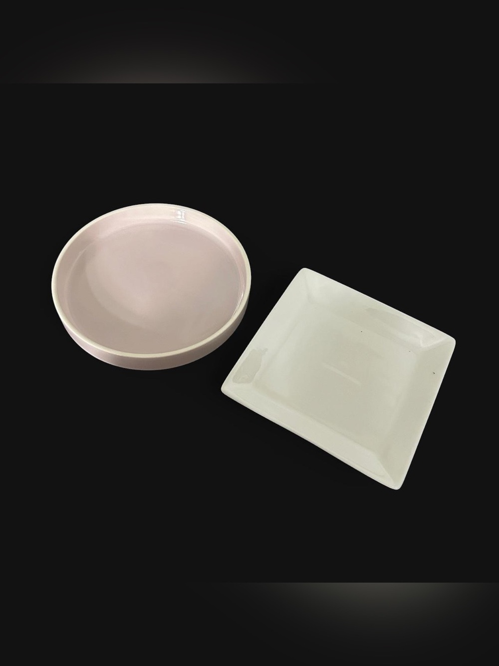 Pink and White Mini Plates